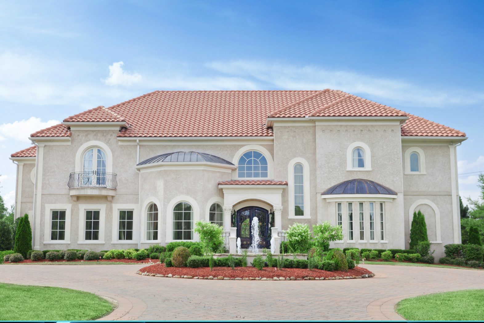 Front view of a mansion