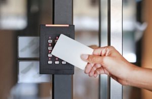 Tapping badge on a security scanner