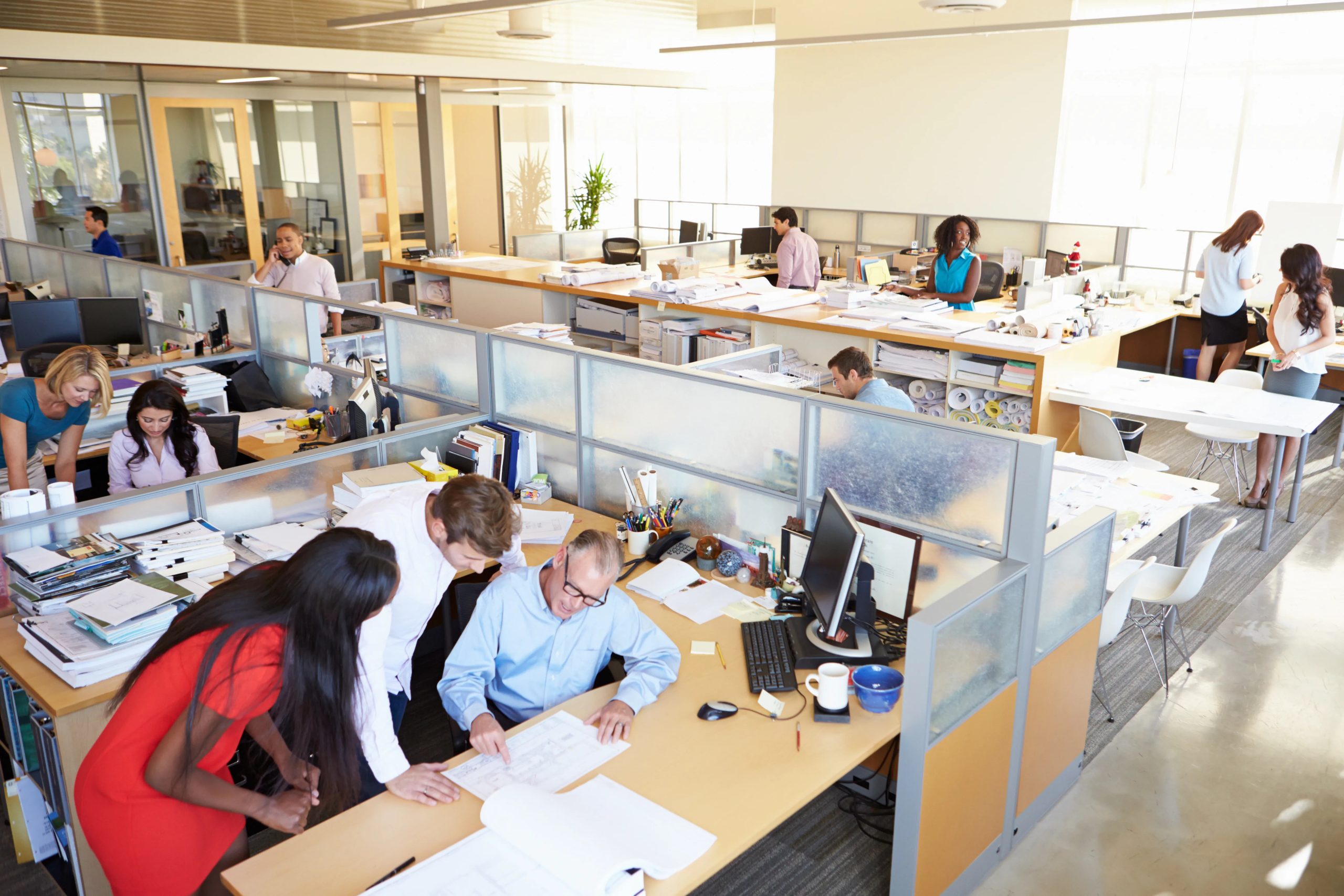 Team of professionals working in an office