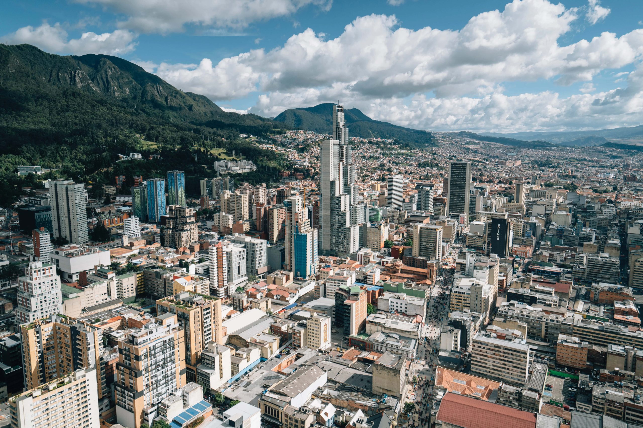 City next to the mountains